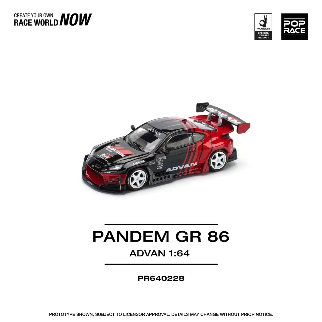 Die Cast Car 1 64 - POP 레이스 1:64 판뎀 GR86 ZN8