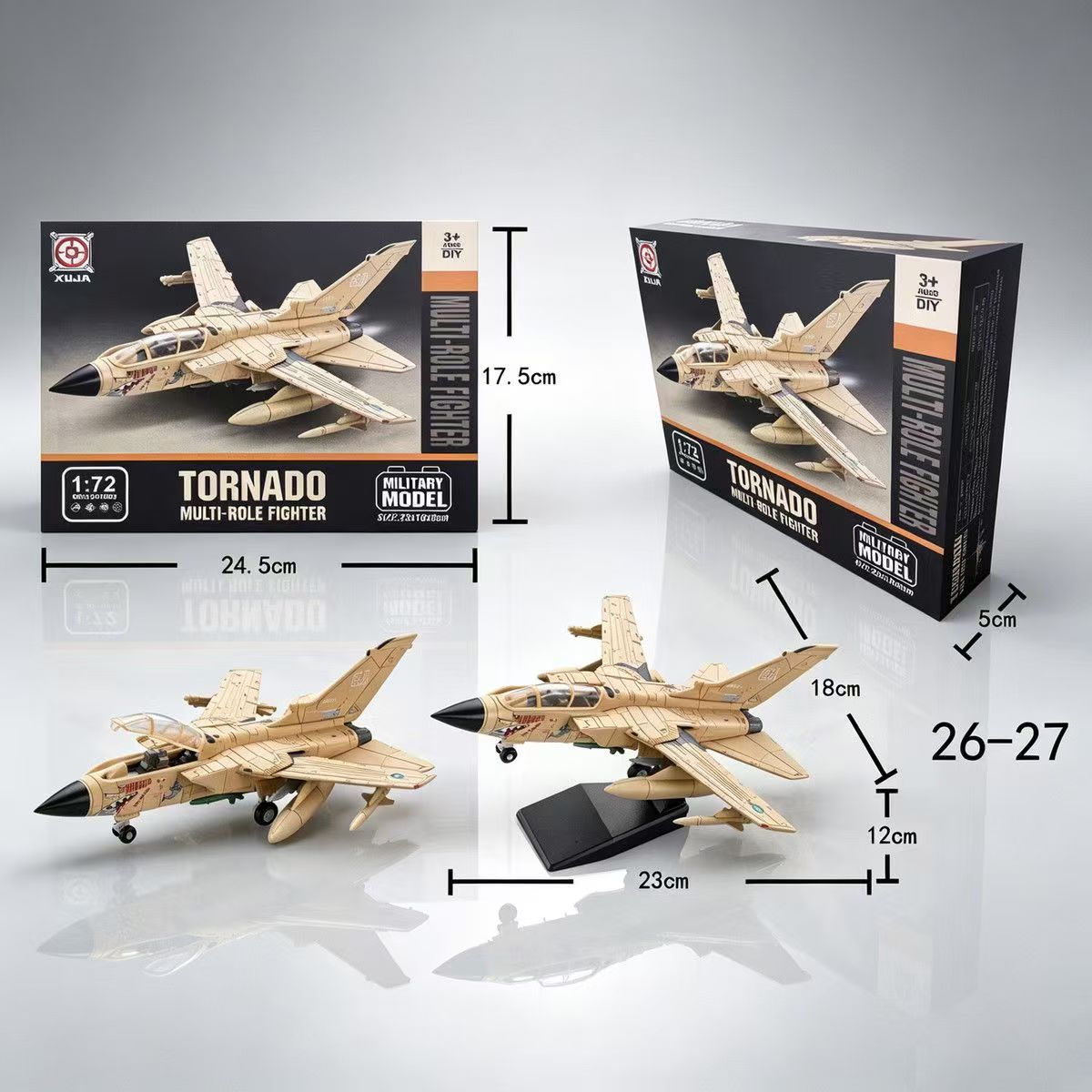 Model Airplane Plastic - 새로운 1:72 스케일 ABS 소재의 토네이도